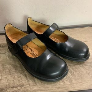 Women's BIRKENSTOCK Black Leather FOOTPRINTS Mary Jane ORTHOTIC Comfort SHOES 41